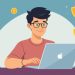 студент оформляет первый онлайн-займ на смартфоне